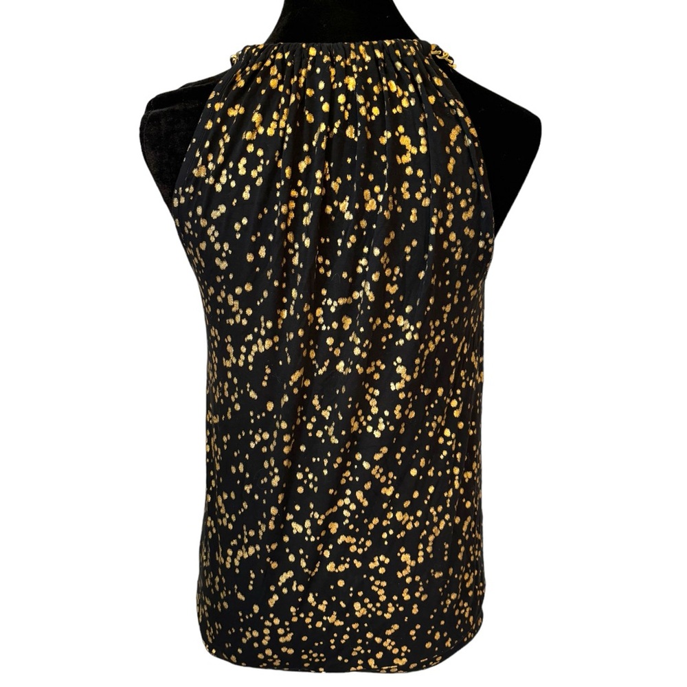 Michael Kors Black & Gold Metallic Top XS - Picture 5 of 6